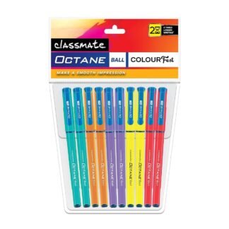 Classmate Octane Color Fest- Blue ink Ball Pens - Pack of 10