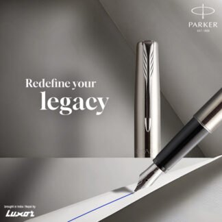 PARKER FRONTIER STAINLESS STEEL SILVER FOUNTAIN PEN