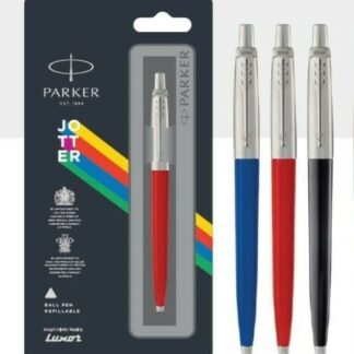 PARKER JOTTER STANDARD 3 PACK + 1 FREE BLACK INK REFILLS