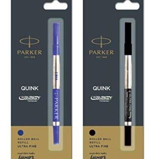 PARKER QUINK FLOW ROLLER PEN REFILLS-BLUE & BLACK