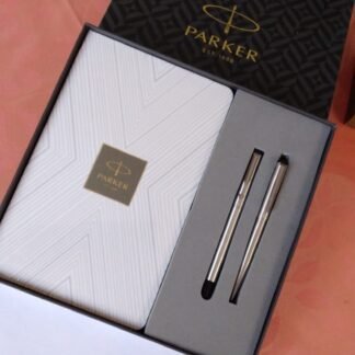Parker Vector Stainless Steel Chrome Trim Ball Pen & Roller Pen Gift Set