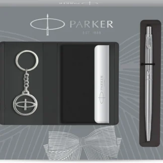 PARKER CLASSIC BALL PEN CARD HOLDER AND KEYCHAIN GIFT SET