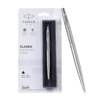 PARKER CLASSIC SLIMLINE STAINLESS STEEL GOLD & SILVER BALL PEN