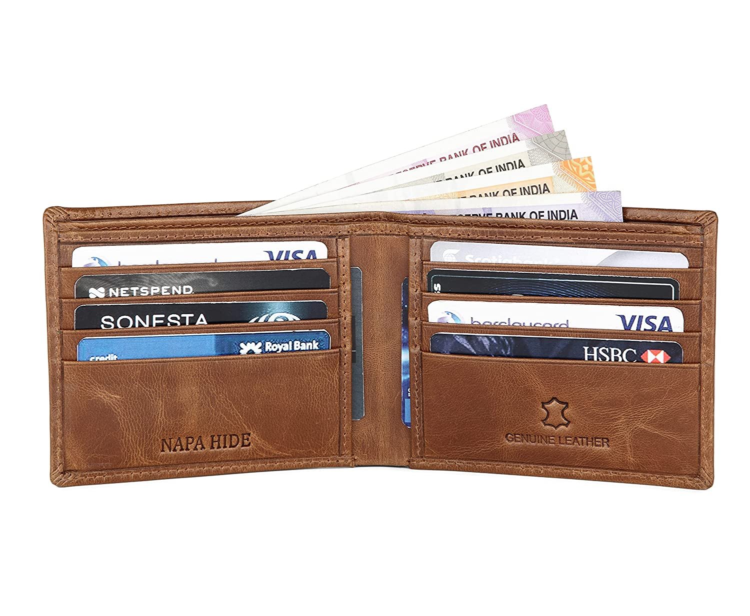 NAPA HIDE Leather Wallet for Men I Handcrafted I Credit/Debit Card Slots - Image 2