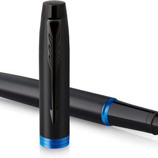 PARKER IM PREMIUM ROLLER PEN VIBRANT RING BLUE - BLACK INK RFILLS